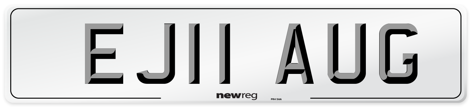 EJ11 AUG Number Plate from New Reg
